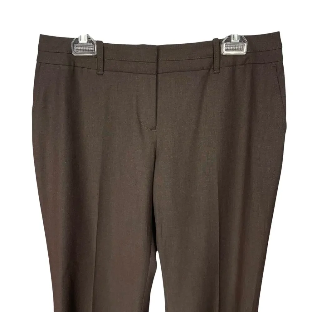 ANN TAYLOR LOFT JULIE Women's DRESS PANTS Brown Size 10P - Picture 2 of 4